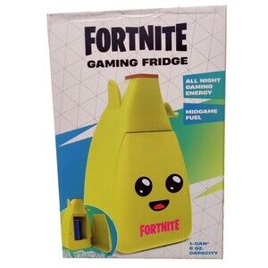 Fortnite Gaming Fridge "Peely" Portable Tabletop Mini Fridge Yellow 1-Can 6 oz